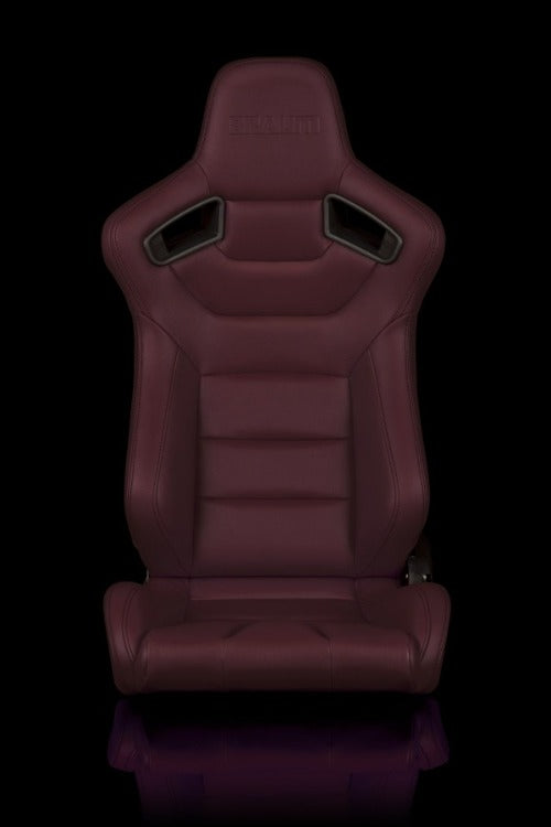 BRAUM Racing Elite Series Reclining Bucket Seats Pair - Maroon - Universal