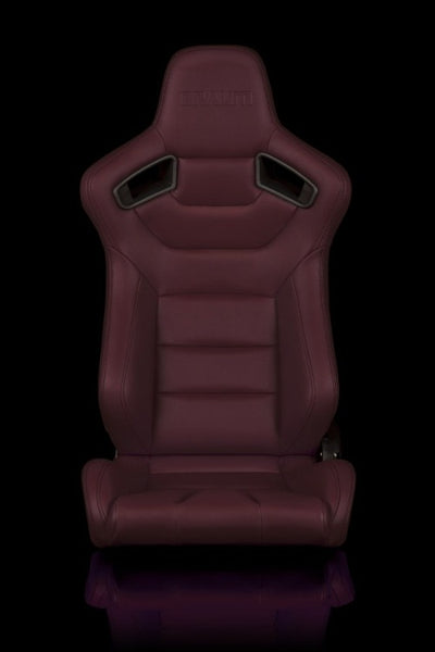 BRAUM Racing Elite Series Reclining Bucket Seats Pair - Maroon - Universal