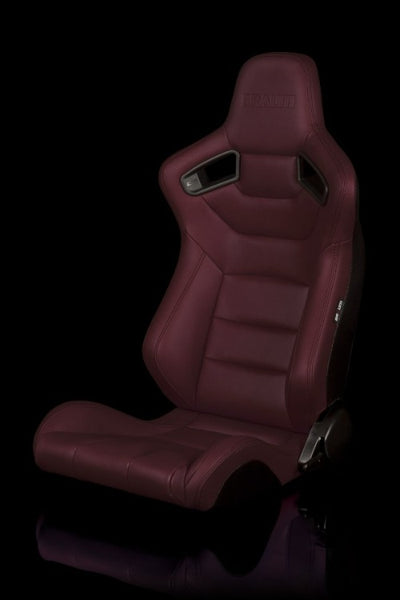 BRAUM Racing Elite Series Reclining Bucket Seats Pair - Maroon - Universal