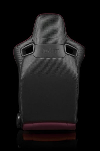 BRAUM Racing Elite Series Reclining Bucket Seats Pair - Maroon - Universal