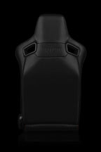Braum Racing Elite-X Series Sport Reclinable Seats - Black w/ Double Red Stitching - Pair