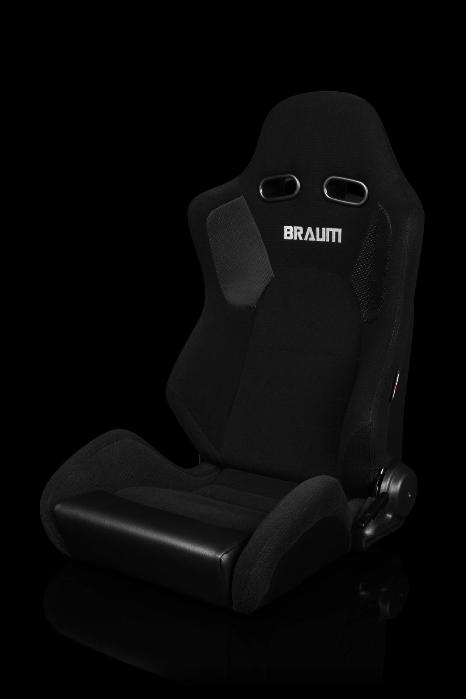 Braum Racing Advan Series Recline-able Racing Seat - Black Cloth - PAIR