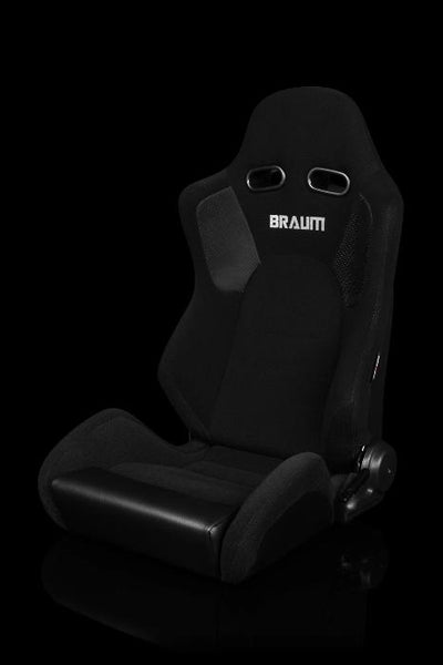 Braum Racing Advan Series Recline-able Racing Seat - Black Cloth - PAIR
