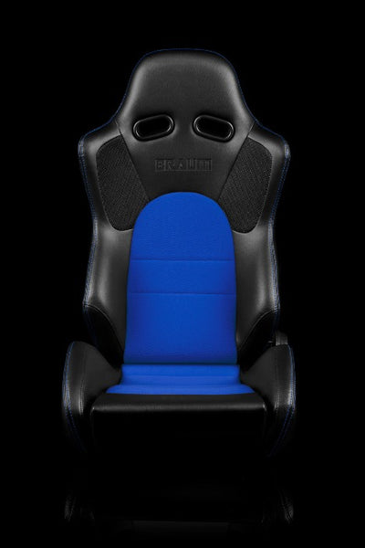 BRAUM RACING ADVAN SERIES SPORT RECLINABLE SEATS (BLACK & BLUE) – PAIR