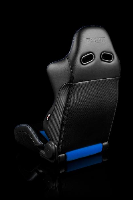 Braum Racing Advan Series Recline-able Racing Seat - Black and Blue - PAIR