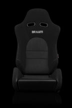 BRAUM RACING ADVAN SERIES SPORT RECLINABLE SEATS (BLACK CLOTH | ALCANTARA INSERTS) – PAIR