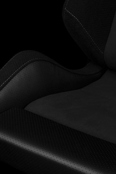 BRAUM RACING ADVAN SERIES SPORT RECLINABLE SEATS (BLACK CLOTH | ALCANTARA INSERTS) – PAIR