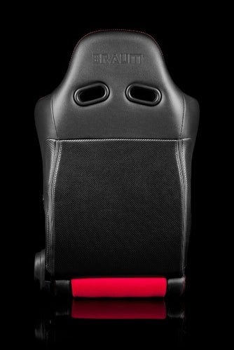 BRAUM RACING ADVAN SERIES SPORT RECLINABLE SEATS (BLACK & RED) – PAIR