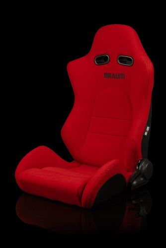 BRAUM RACING ADVAN SERIES SPORT RECLINABLE SEATS (RED CLOTH) – PAIR