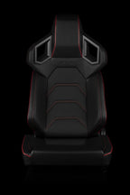 BRAUM RACING ALPHA-X SERIES SPORT RECLINABLE SEATS (RED STITCHING | LOW BASE VERSION) – PAIR