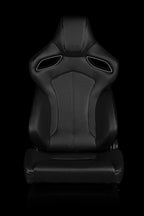 Braum Racing Orue Series Recline-able Racing Seat - Black Leather - PAIR