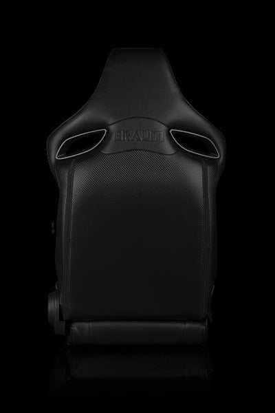 Braum Racing Orue Series Recline-able Racing Seat - Black Leather - PAIR