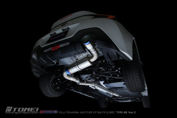 Tomei Type 80 V2 Expreme Ti Titanium Single Exit Exhaust System - Toyota GR86 / Subaru BRZ (2022+)