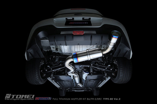 Tomei Type 80 V2 Expreme Ti Titanium Single Exit Exhaust System - Toyota GR86 / Subaru BRZ (2022+)