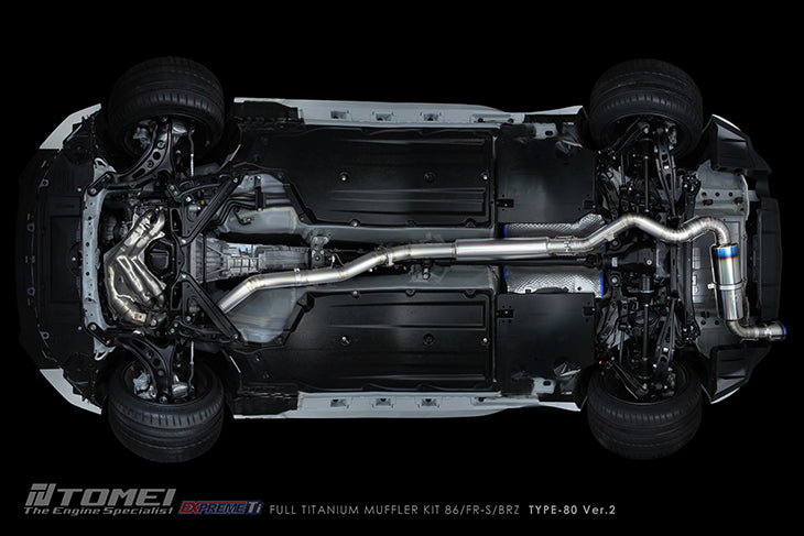 Tomei Type 80 V2 Expreme Ti Titanium Single Exit Exhaust System - Toyota GR86 / Subaru BRZ (2022+)