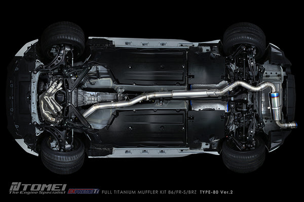 Tomei Type 80 V2 Expreme Ti Titanium Single Exit Exhaust System - Toyota GR86 / Subaru BRZ (2022+)