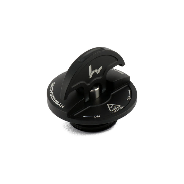 Hybrid Racing V2 Slim Oil Cap - Black - Universal Acura & Honda