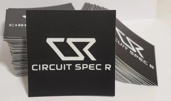 Circuit Spec R *CSR* Logo Stickers - 3x3" Matte Black