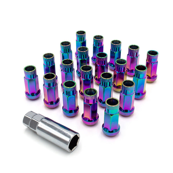 ISR Performance Steel 50mm Open Ended Lug Nuts - M12x1.50 - Neo Chrome