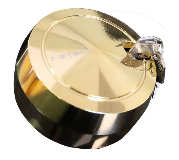 NRG V2 Steering Wheel Quick Release Lock Kit 2.0 w/ 2 Keys - Gold