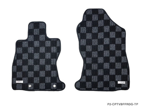 Phase 2 Motortrend (P2M) Checkered Carpet Race Floor Mats Front & Rear - Subaru WRX (VBF) 2022+
