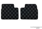 Phase 2 Motortrend (P2M) Front & Rear Checkered Flag Race Carpet Floor Mats - Nissan R32 Skyline GT-R