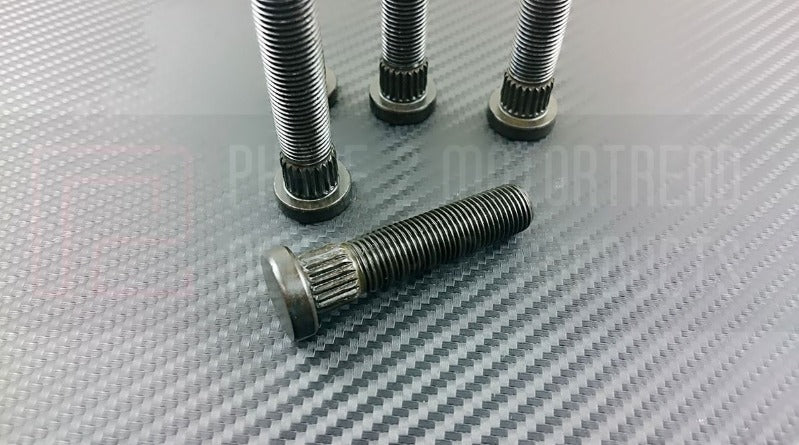 P2M NISSAN 14.25MM KNURL EXTENDED WHEEL STUD - Set of 5 - M12X1.25 THREAD - P2-WHS601425-GD x5
