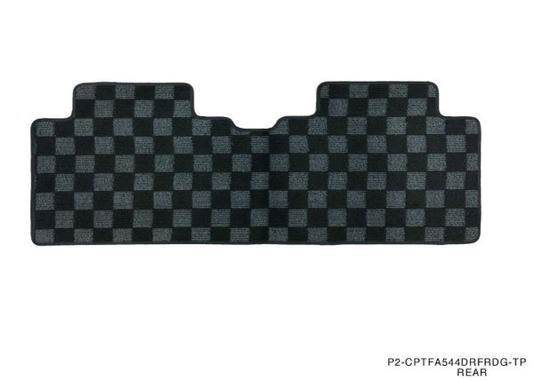 Phase 2 Motortrend (P2M) Checkered Carpet Race Floor Mats - Honda Civic Sedan FA5 (2006-2011)