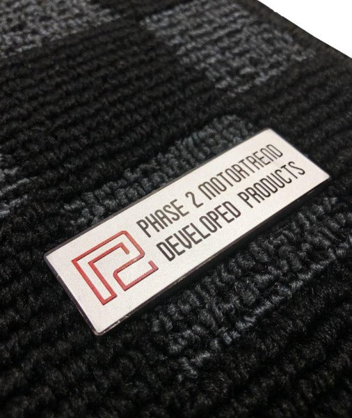 Phase 2 Motortrend (P2M) Checkered Flag Race Carpet Floor Mats - Mazda Miata NA NB (1990-2005)