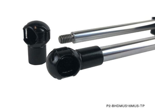 Phase 2 Motortrend (P2M) Black Series Engine Hood Bonnet Dampers Set - Ford Mustang S550 (2016+)