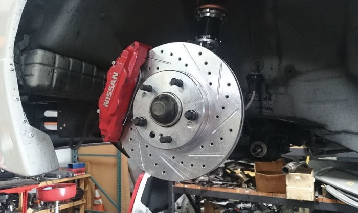 P2M Z32 Drilled & Slotted Front Conversion Rotors 30MM - Nissan 240SX (1989-1998) - P2-Z32FBKR30