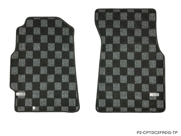 Phase 2 Motortrend (P2M) Checkered Flag Race Carpet Floor Mats Front & Rear - Acura Integra DC2 (1994-2001)