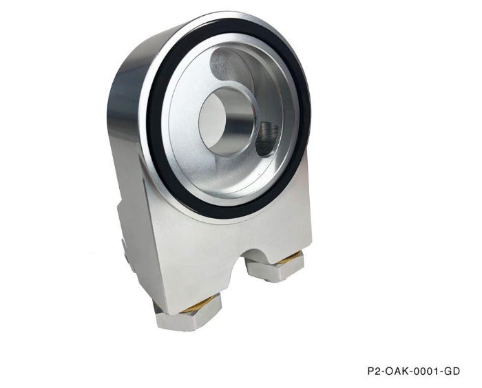 P2M Angled Type Oil Cooler Filter Block Adapter Plate (M20X1.50, 3/4-16UNF) - P2-AOB0001-GD