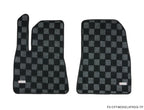 Phase 2 Motortrend (P2M) Checkered Flag Dark Grey Race 3pc Carpet Floor Mats - Tesla Model 3 (2017+)