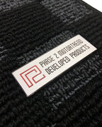 Phase 2 Motortrend (P2M) Checkered Flag Race Standard Coverage Carpet Floor Mats - Honda Civic EG6 Hatchback (1991-1995)