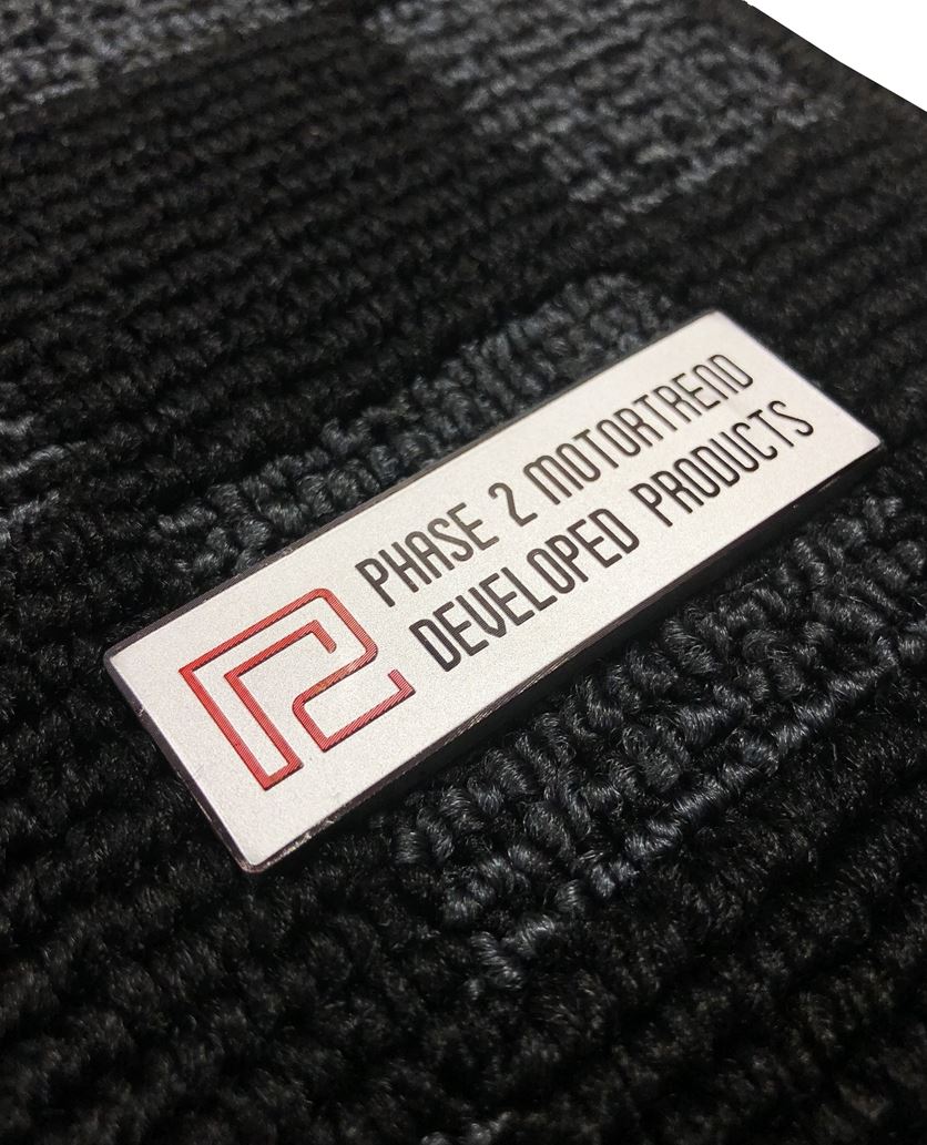 Phase 2 Motortrend (P2M) Checkered Flag Race Standard Coverage Carpet Floor Mats - Honda Civic EG6 Hatchback (1991-1995)