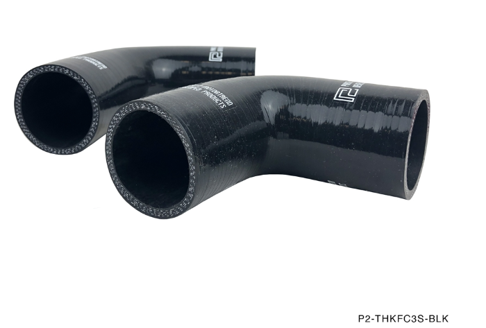 P2M 4 Ply Silicone Turbo Hose Kit - Black - Mazda RX-7 FC3S 13B (1986-1991) - P2-THKFC3S-BLK