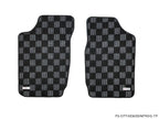 Phase 2 Motortrend (P2M) Checkered Carpet Race Floor Mats Front & Rear - Toyota Corolla Sedan AE92 (1988-1992)