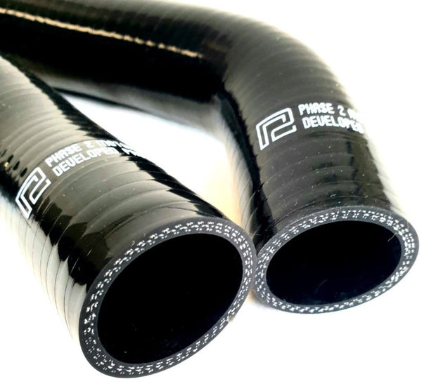 Phase 2 Motortrend (P2M) BLACK 3 Ply Silicone Reinforced Radiator Hoses - Mazda RX-7 FC3S 13B (1985-1992)