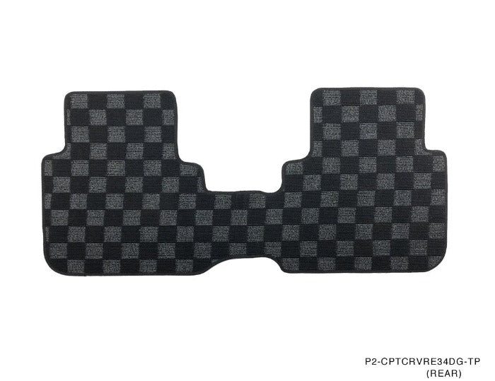 Phase 2 Motortrend (P2M) Front & Rear Race Carpet Floor Mats - Honda CR-V Auto Transmission (1995-2001)
