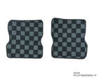 Phase 2 Motortrend (P2M) Checkered Race Carpet Floor Mats Set of 4 - Mazda RX-8 (2003-2012)