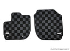 Phase 2 Motortrend (P2M) Checkered Carpet Race Floor Mats Front & Rear - Honda Fit GK/GH/GP (2015-2020)