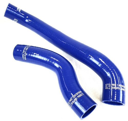 Phase 2 Motortrend (P2M) BLUE 3 Ply Silicone Reinforced Radiator Hoses - Mazda RX-7 FC3S 13B (1985-1992)