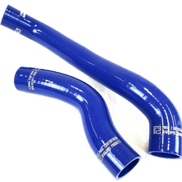 Phase 2 Motortrend (P2M) BLUE 3 Ply Silicone Reinforced Radiator Hoses - Mazda RX-7 FC3S 13B (1985-1992)