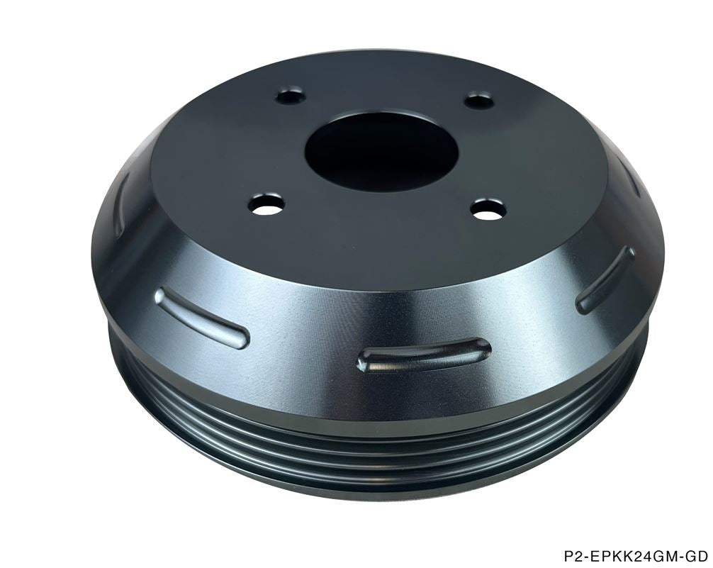 P2M Aluminum 3pc Pulley Kit - Nissan Silvia S13 240SX K24E Single Cam - P2-EPKKA24EGM-GD