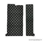 Phase 2 Motortrend (P2M) Checkered Front & Rear Carpet Floor Mats - Toyota 8 Seater Sienna XL30 (2011-2020)
