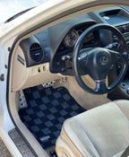 P2M Front & Rear Checkered Floor Mats - Lexus IS200 IS300 Altezza (1998-2005) - P2-CPTJCE10DG-TP
