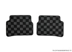 Phase 2 Motortrend (P2M) Checkered Carpet Race Floor Mats Front & Rear - Toyota Corolla Sedan AE92 (1988-1992)