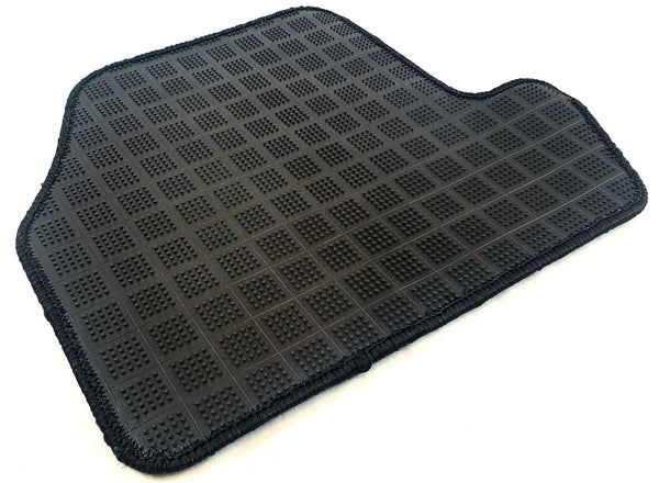 Phase 2 Motortrend (P2M) REAR Checkered Race Carpet Floor Mats (Dark Grey) - Nissan 240sx S14 (1995-1998)