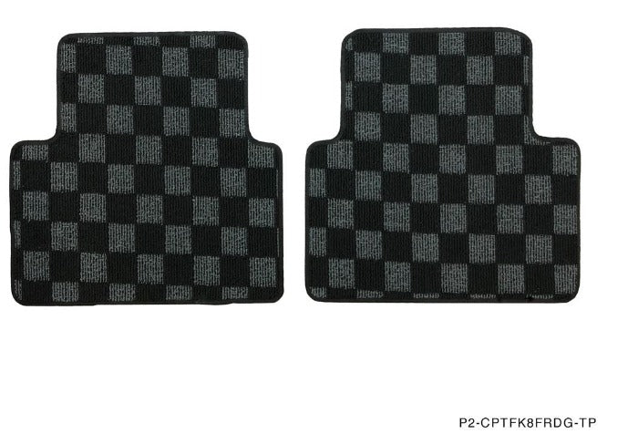 Phase 2 Motortrend (P2M) Checkered Flag Race Carpet Floor Mats Front & Rear - Honda Civic & Type R FK8 (2015-2022)
